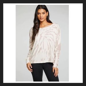 CHASER HERITAGE WAFFLE LONG SLEEVE IN CANYON TIE DYE thermal